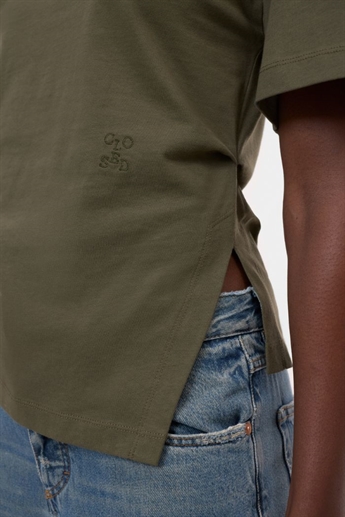 Closed, C95633 Draped T-shirt, Forest green